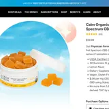 Calm Organic Full Spectrum CBD Gummies thumbnail