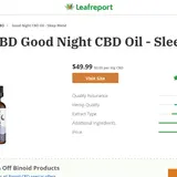CBD Good Night CBD Oil - Sleep Blend thumbnail
