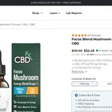 Focus Blend Mushroom Tincture + CBG + CBD thumbnail
