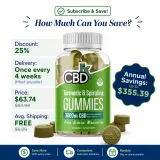 CBD Gummies with Turmeric & Spirulina thumbnail