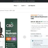 Relax Blend Mushroom Tincture + CBN + CBD thumbnail