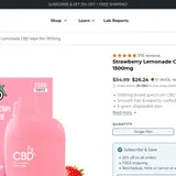 Strawberry Lemonade CBD Vape Pen thumbnail