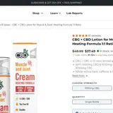 CBG + CBD Lotion for Muscle & Joint: Heating Formula thumbnail