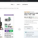 Ultra Full Spectrum CBD Oil Tincture for Sleep + THC + CBN thumbnail