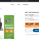 CBD + CBG Oil Wellness Tincture thumbnail