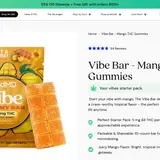 Vibe Bar - Mango THC Gummies thumbnail