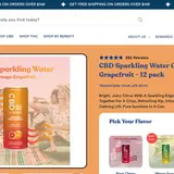 CBD Sparkling Water Orange Grapefruit 12-Pack thumbnail