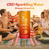 CBD Sparkling Water Orange Grapefruit 12-Pack thumbnail