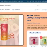 CBD Sparkling Water Peach Honey 12-Pack thumbnail