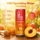 CBD Sparkling Water Peach Honey 12-Pack thumbnail