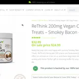 Vegan CBD Dog Treats - Smokey Bacon thumbnail