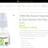 Bacon Flavored CBD Food & Oral Solution for Pets thumbnail
