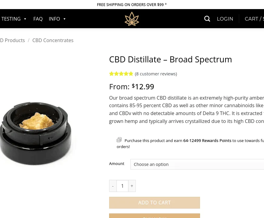 3CHI CBD Distillate – Broad Spectrum image 3