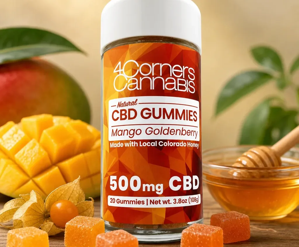 4 Corners Cannabis Mango Goldenberry CBD Gummies