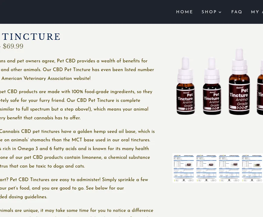 4 Corners Cannabis CBD Pet Tincture with Hemp Oil image 2