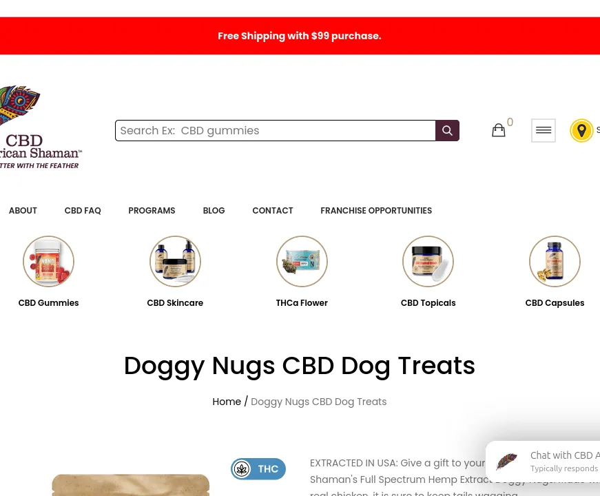 American Shaman Doggy Nugs CBD Dog Treats image 2