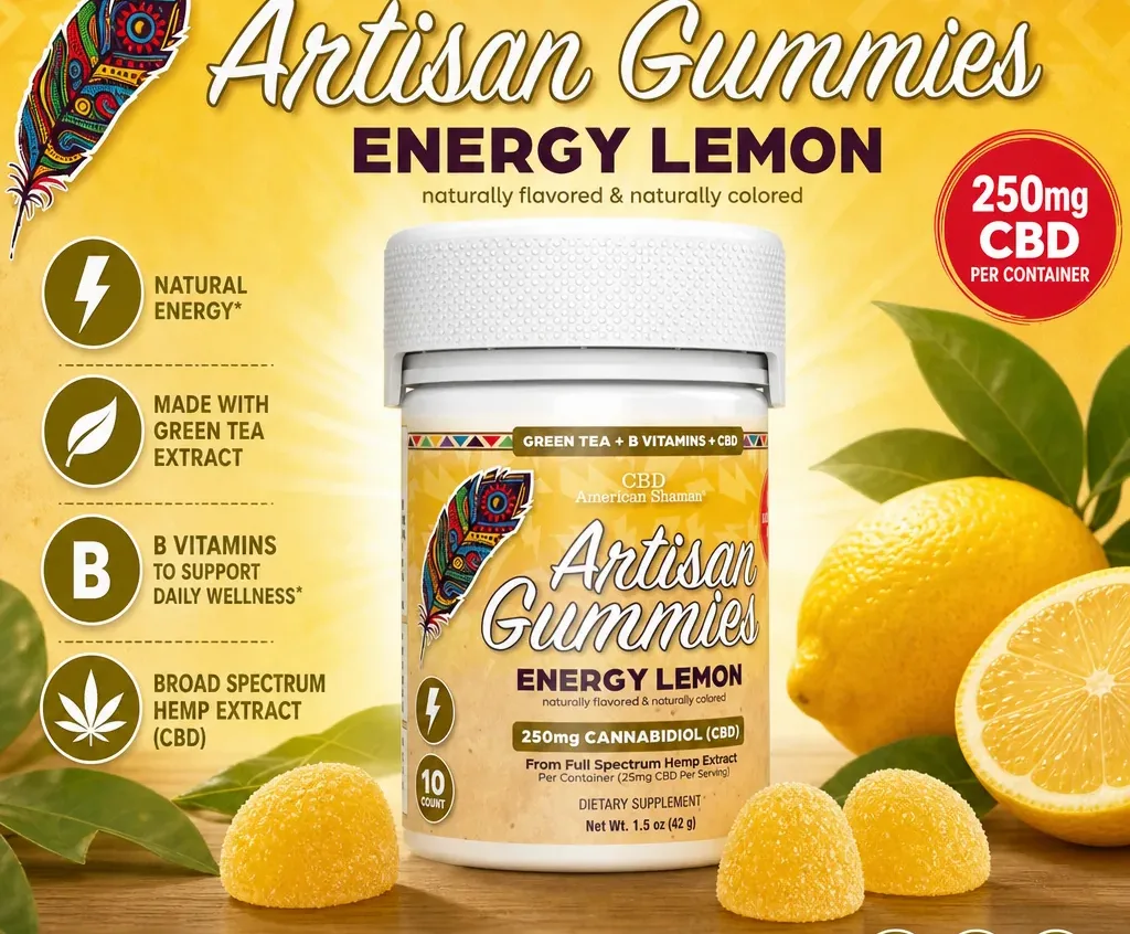 American Shaman CBD Energy Gummies With B12 & B6