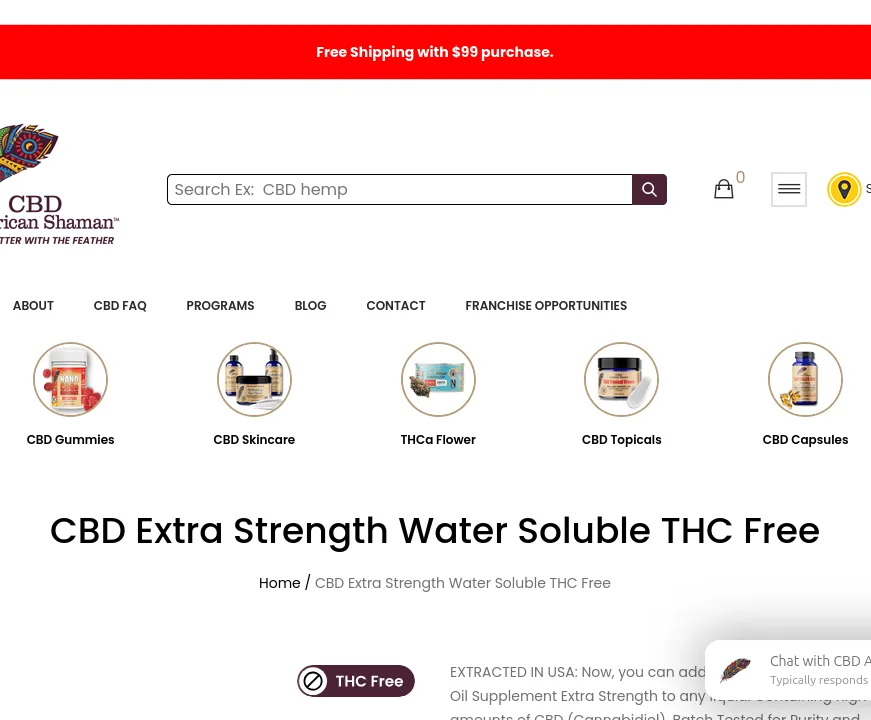 American Shaman CBD Extra Strength Water Soluble THC Free image 7
