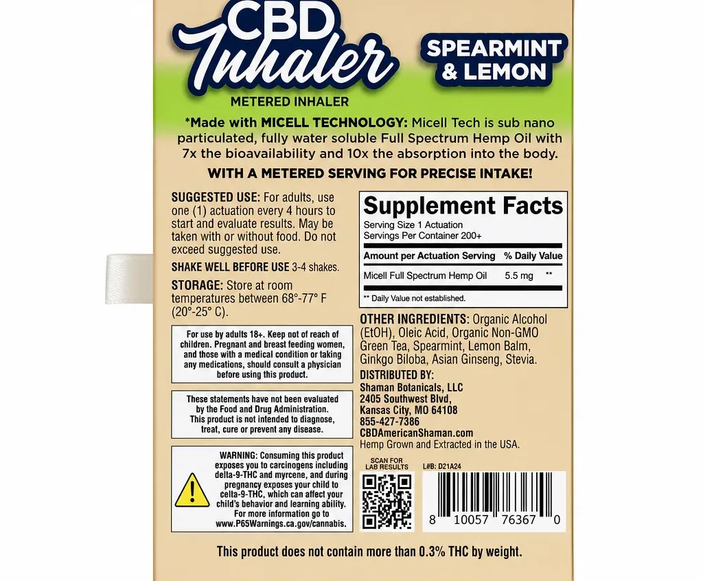 American Shaman CBD Inhaler image 13