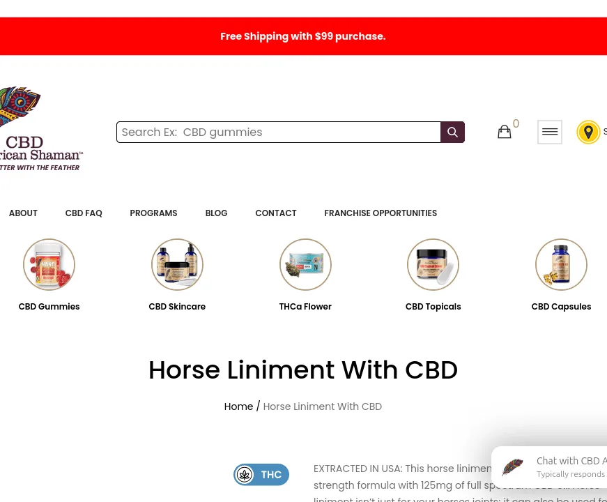 American Shaman Horse Liniment With CBD image 2