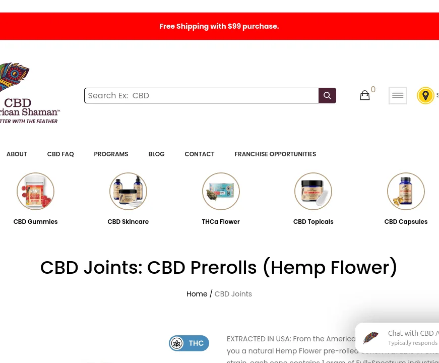 American Shaman CBD Joints (CBD Prerolls) image 5