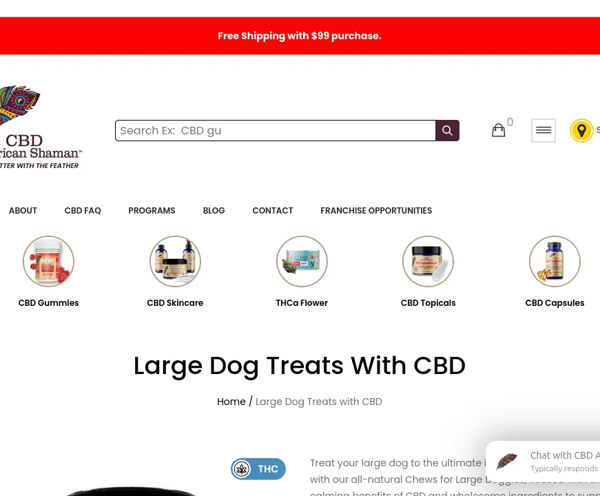 American Shaman Large Dog Treats with CBD image 4