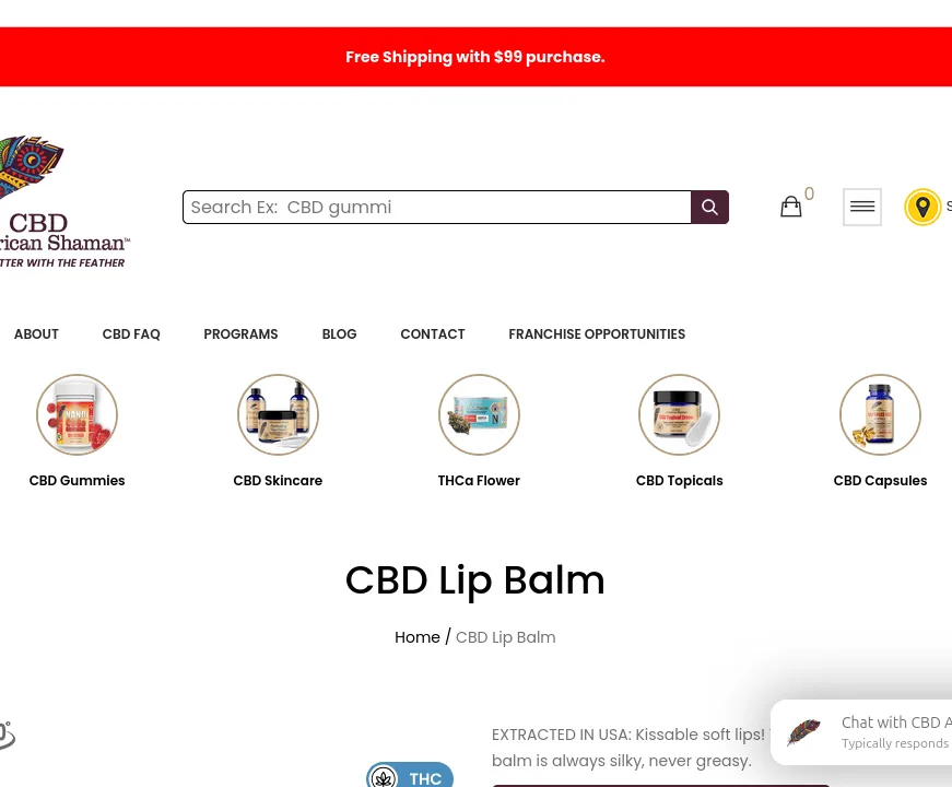 American Shaman CBD Lip Balm image 2