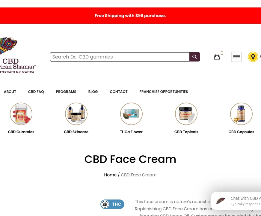 American Shaman Replenishing CBD Face Cream image 2