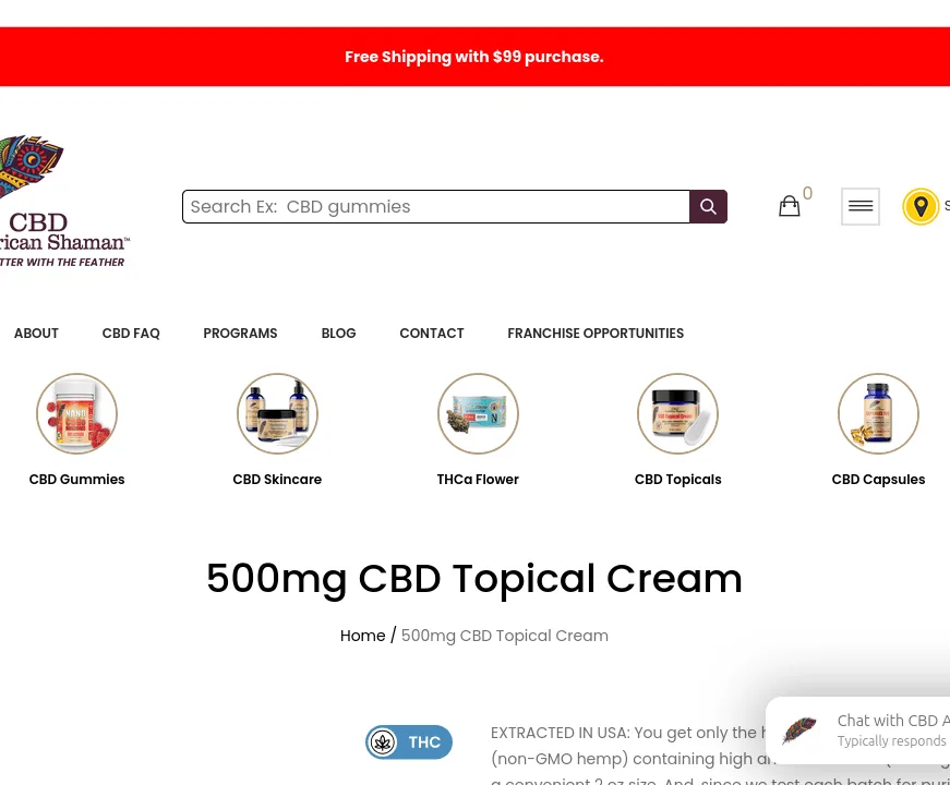 American Shaman CBD Topical Cream image 2