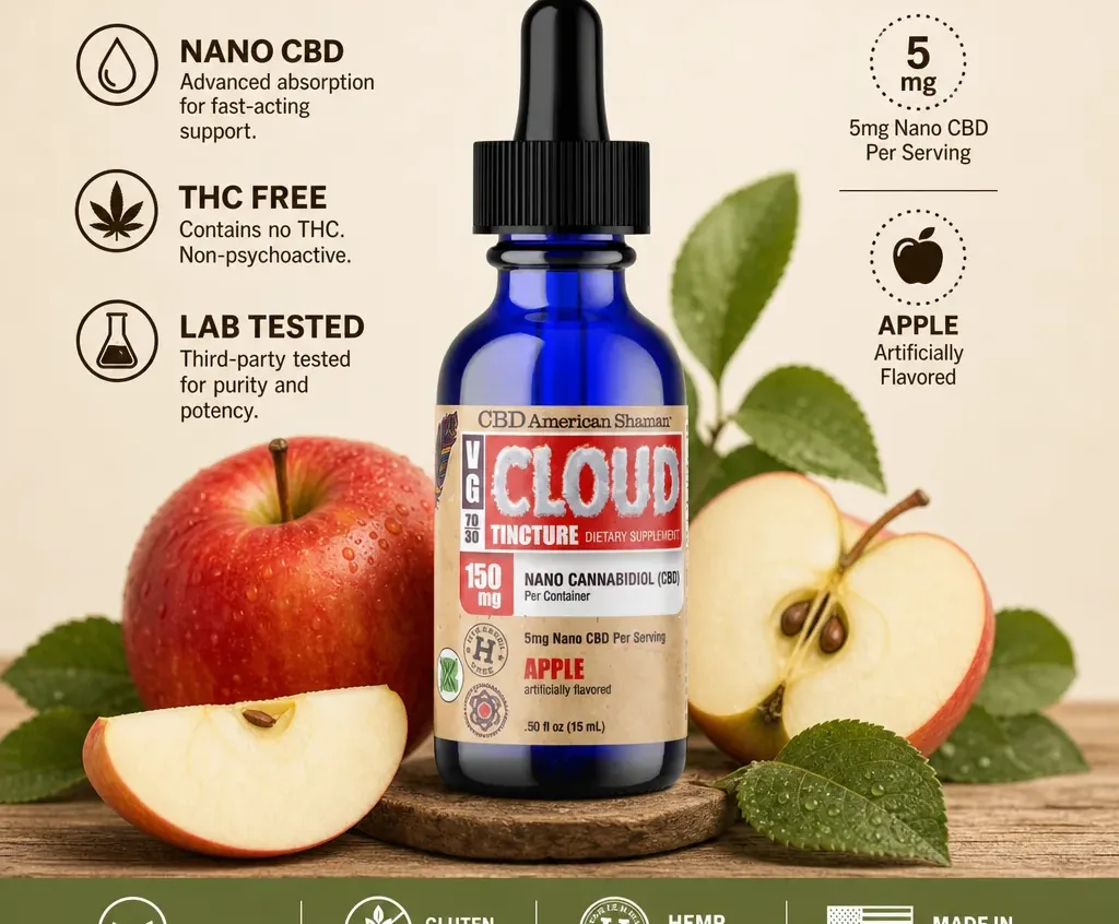 American Shaman VG Cloud Tincture - CBD Hemp Oil THC Free