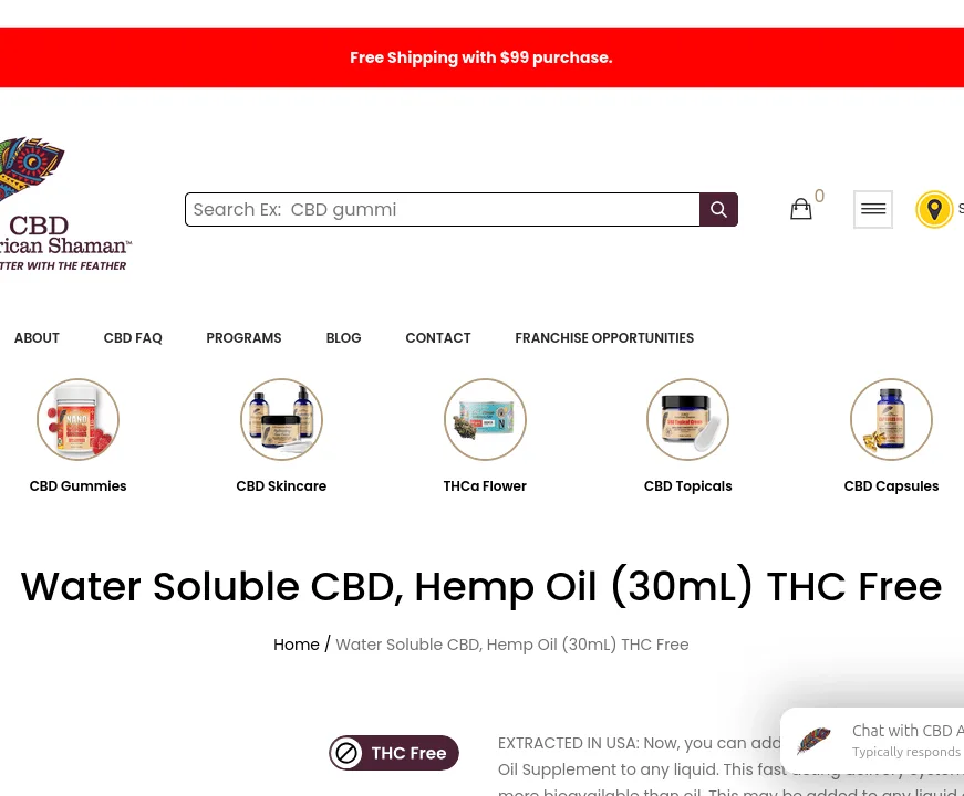American Shaman Water Soluble CBD, Hemp Oil THC Free image 6