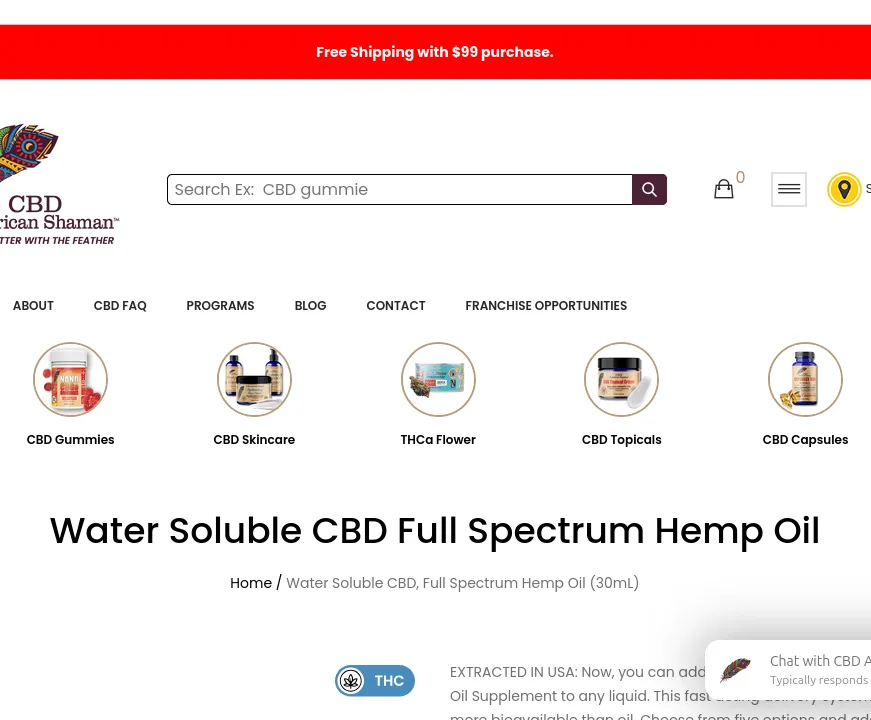 American Shaman Water Soluble CBD Full Spectrum Hemp Oil image 8
