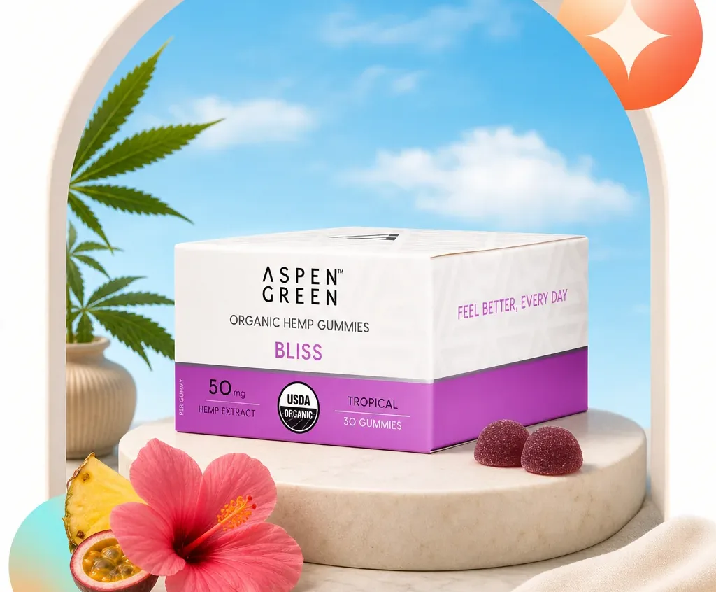 Aspen Green Bliss Organic Full Spectrum CBD Gummies image 3