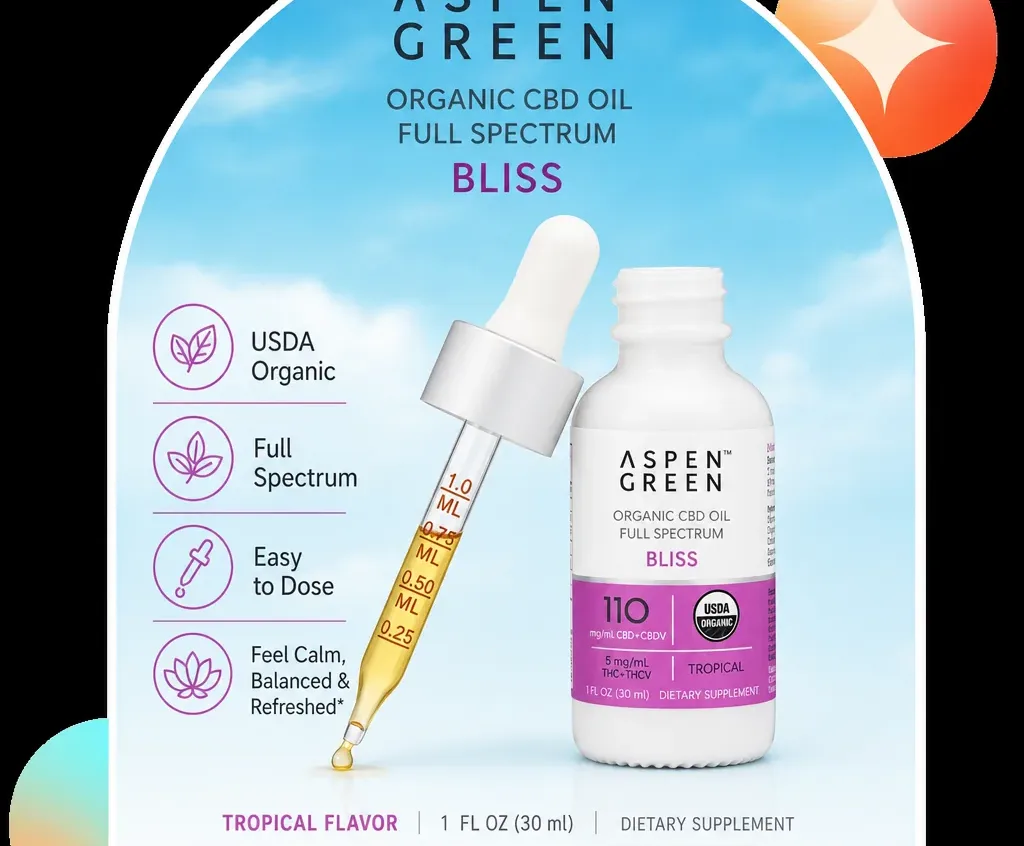 Aspen Green Bliss Organic Full Spectrum CBD Oil image 3