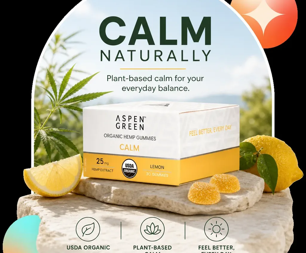 Aspen Green Calm Organic Full Spectrum CBD Gummies image 3