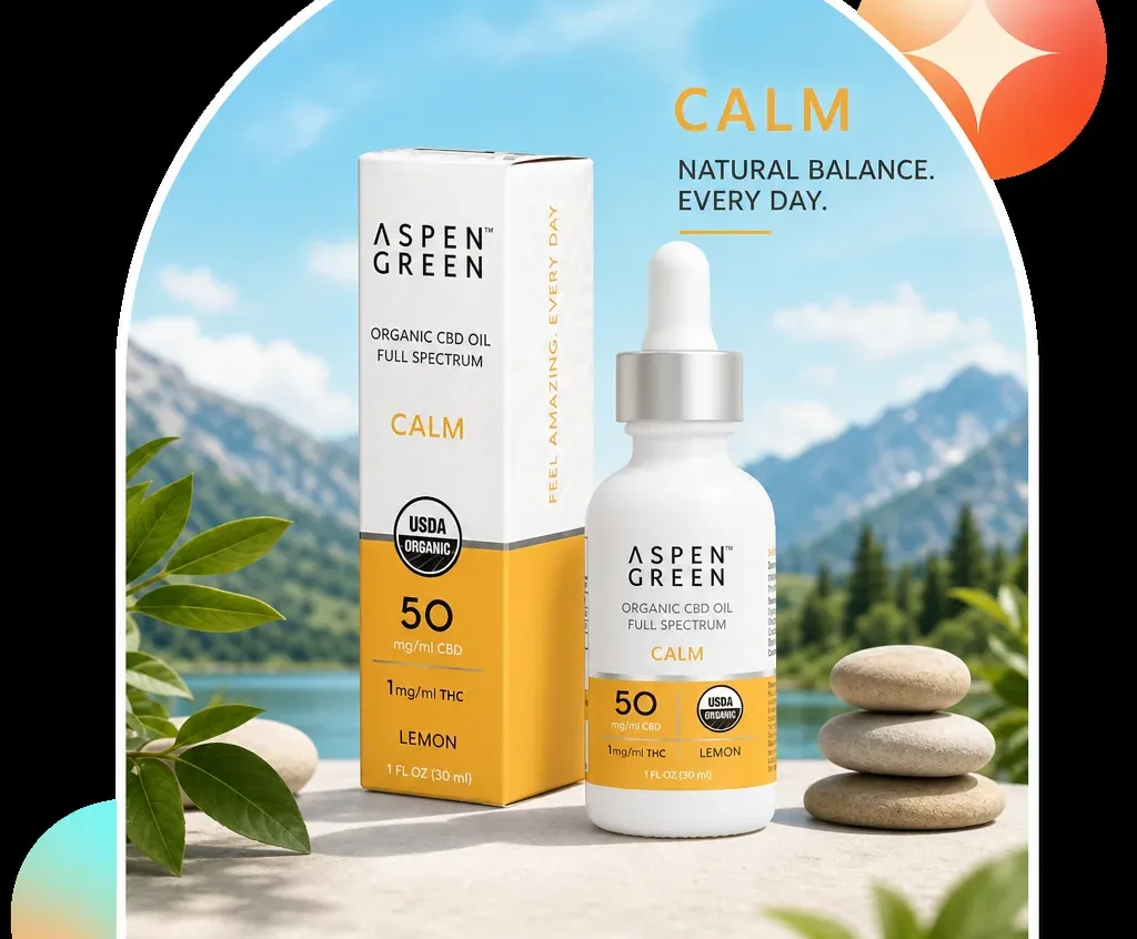Aspen Green Calm Organic Full Spectrum CBD Oil