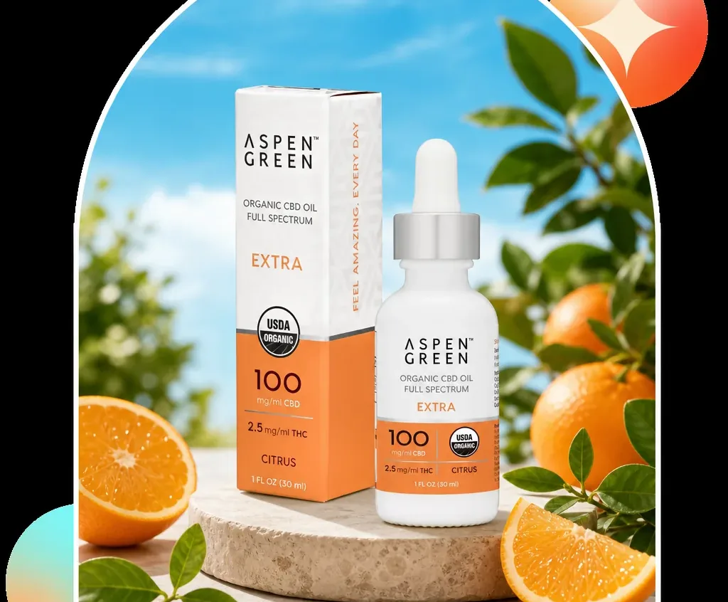Aspen Green Extra Organic Full Spectrum CBD Oil - Citrus