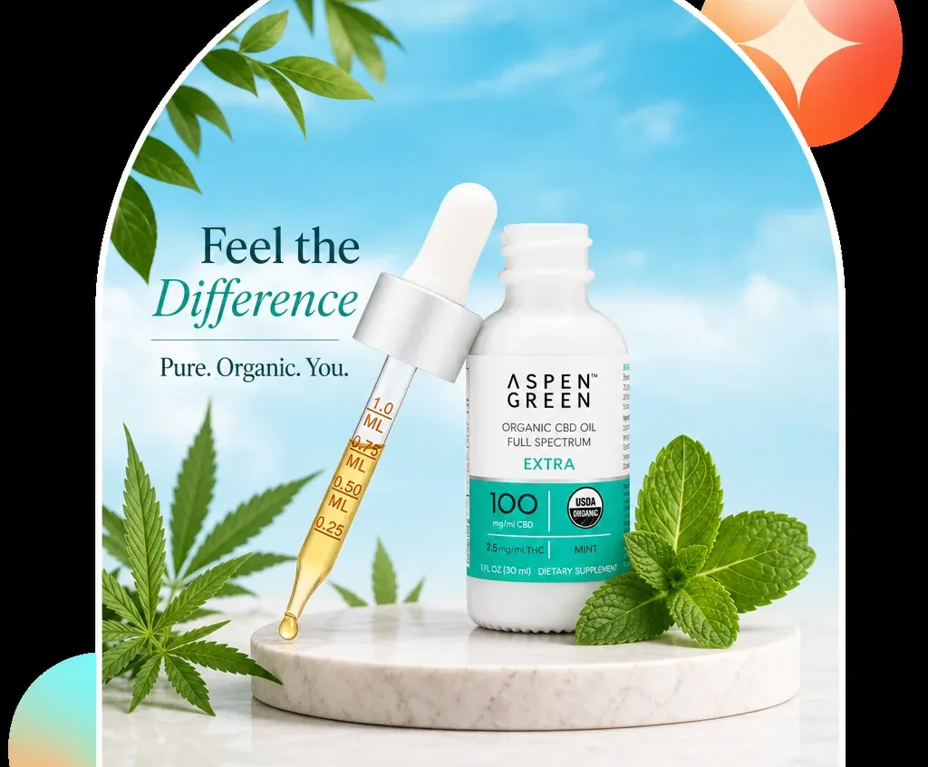 Aspen Green Extra Organic Full Spectrum CBD Oil - Mint image 3