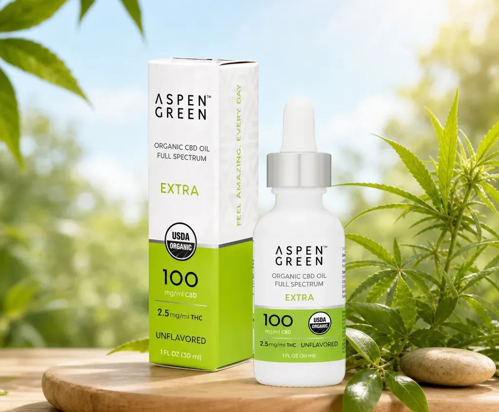 Aspen Green Extra Organic Full Spectrum CBD Oil - Unflavored