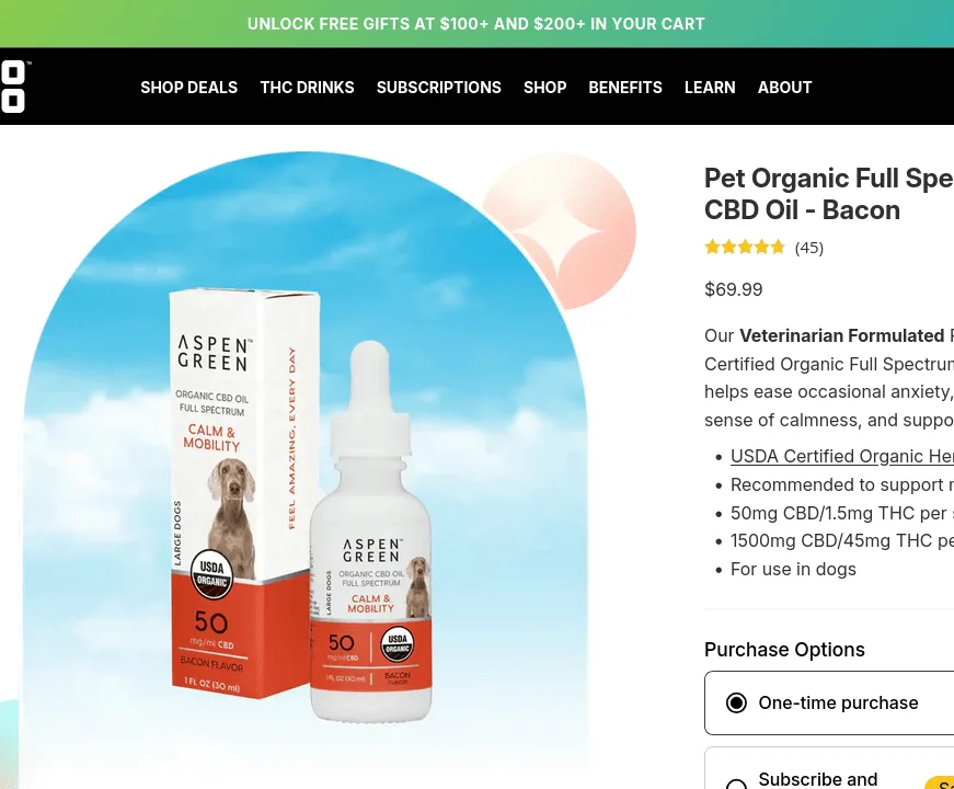 Aspen Green Pet Organic Full Spectrum CBD Oil - Bacon image 4