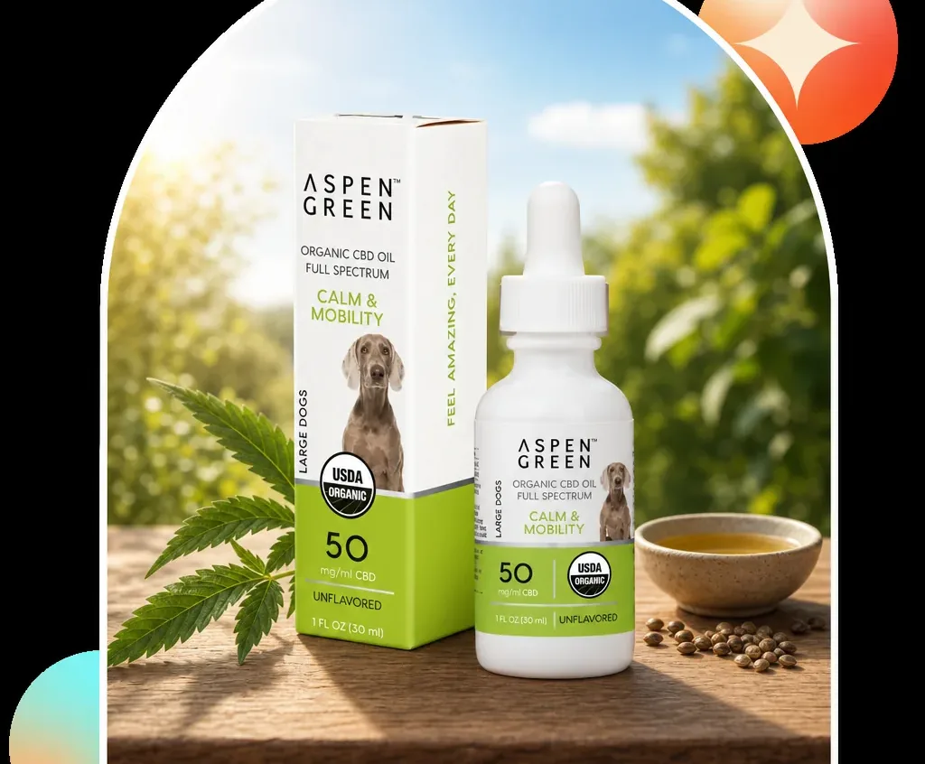 Aspen Green Pet Organic Full Spectrum CBD Oil - Unflavored
