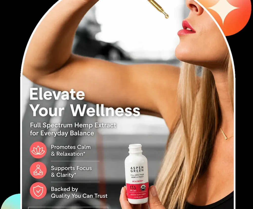 Aspen Green Relief Organic Full Spectrum CBD Oil image 2