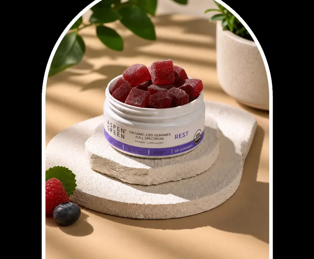 Aspen Green Rest Organic Full Spectrum CBD Gummies image 2