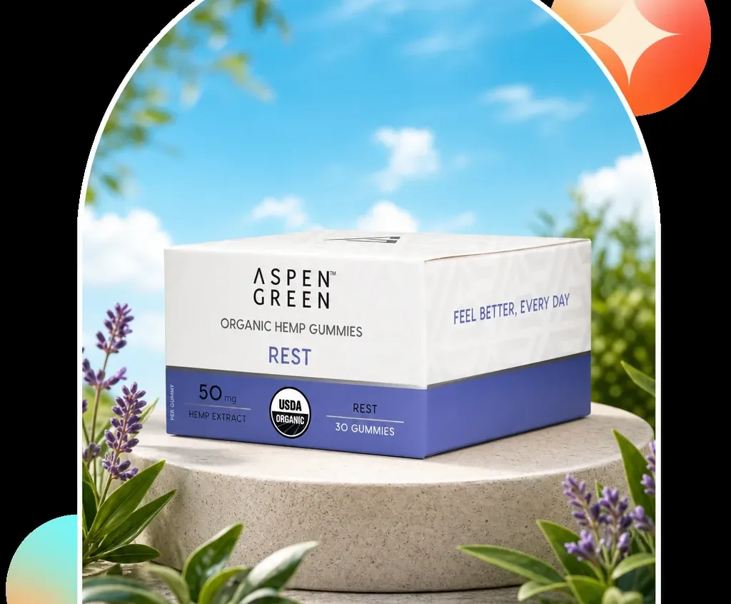 Aspen Green Rest Organic Full Spectrum CBD Gummies image 3