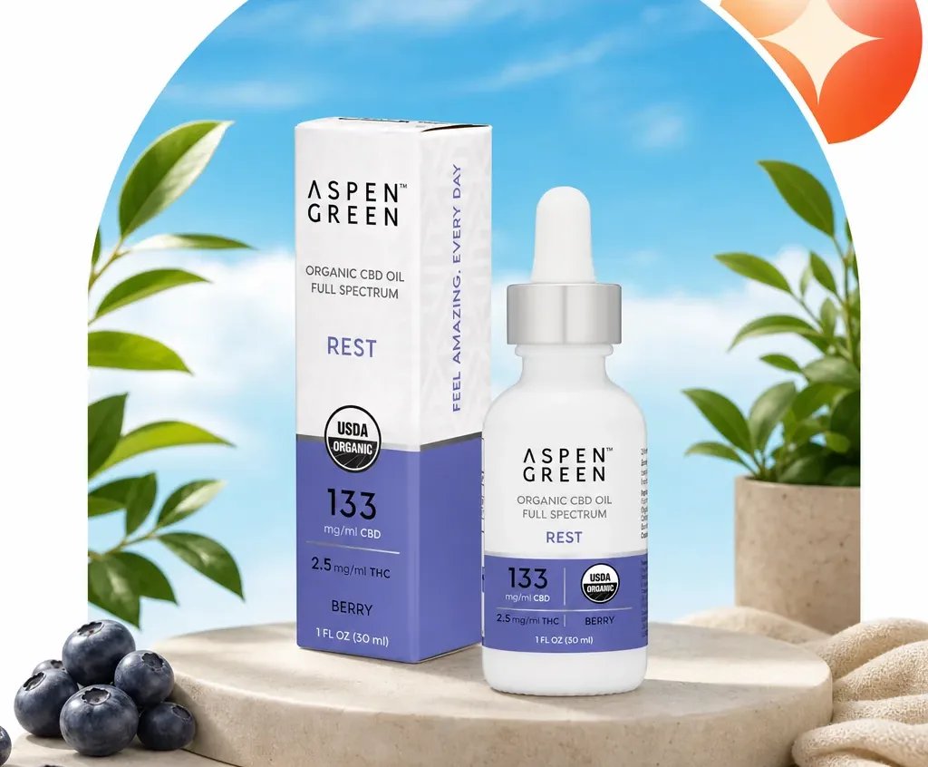 Aspen Green Rest Organic Full Spectrum CBD Oil