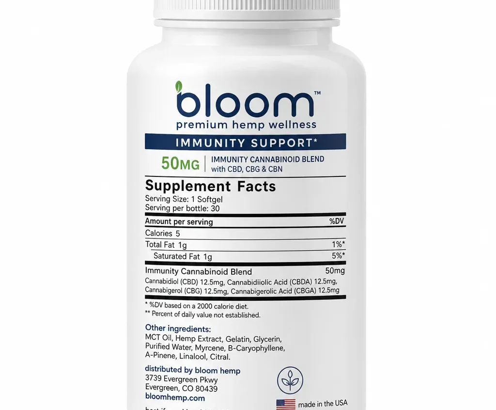 Bloom Hemp Advanced Immunity Hemp Softgels image 3