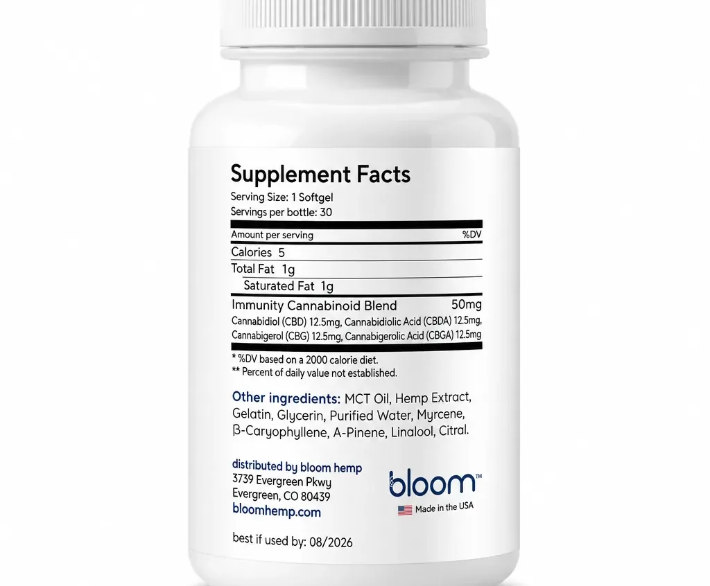 Bloom Hemp Advanced Immunity Hemp Softgels image 5