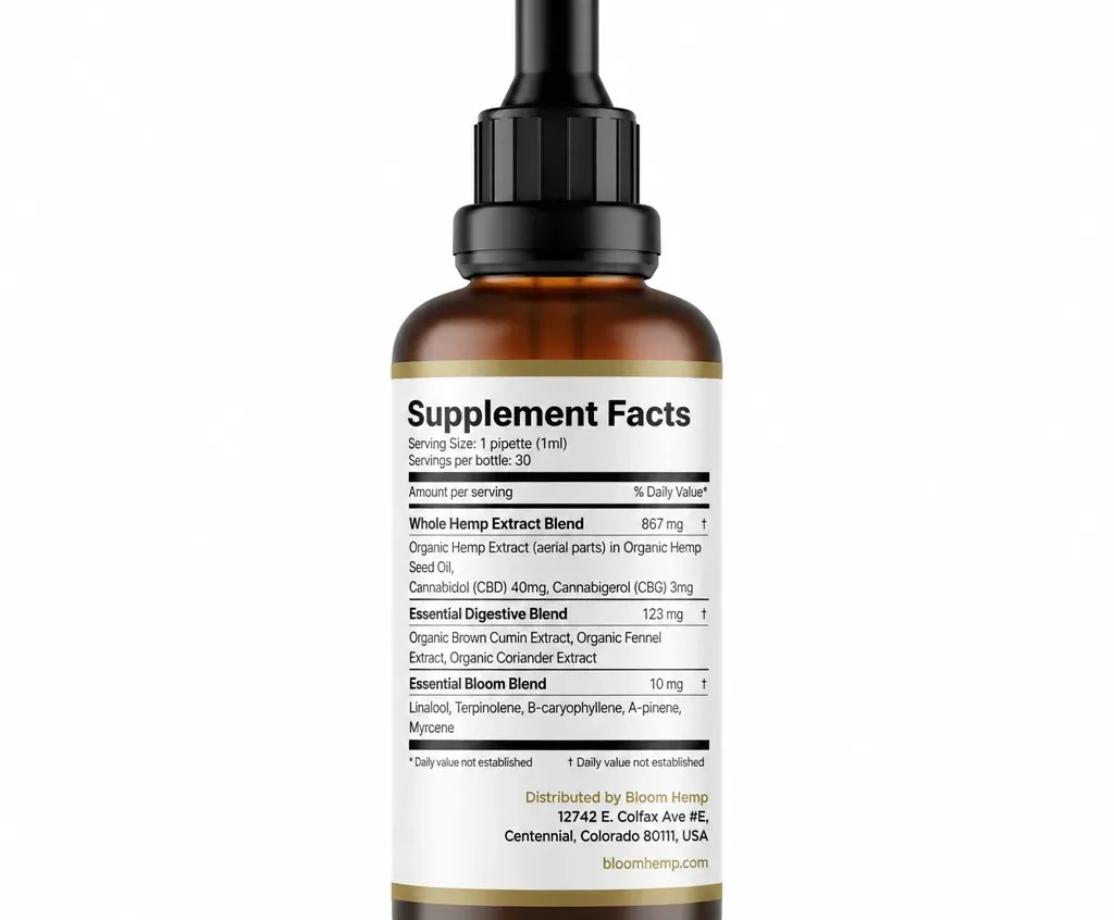 Bloom Hemp Essential Digestive Tincture image 3