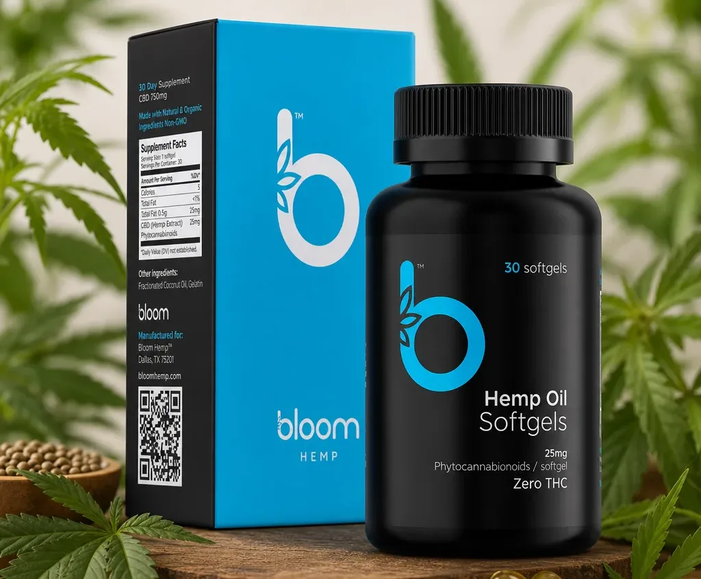 Bloom Hemp Fundamental Zero THC CBD Softgels