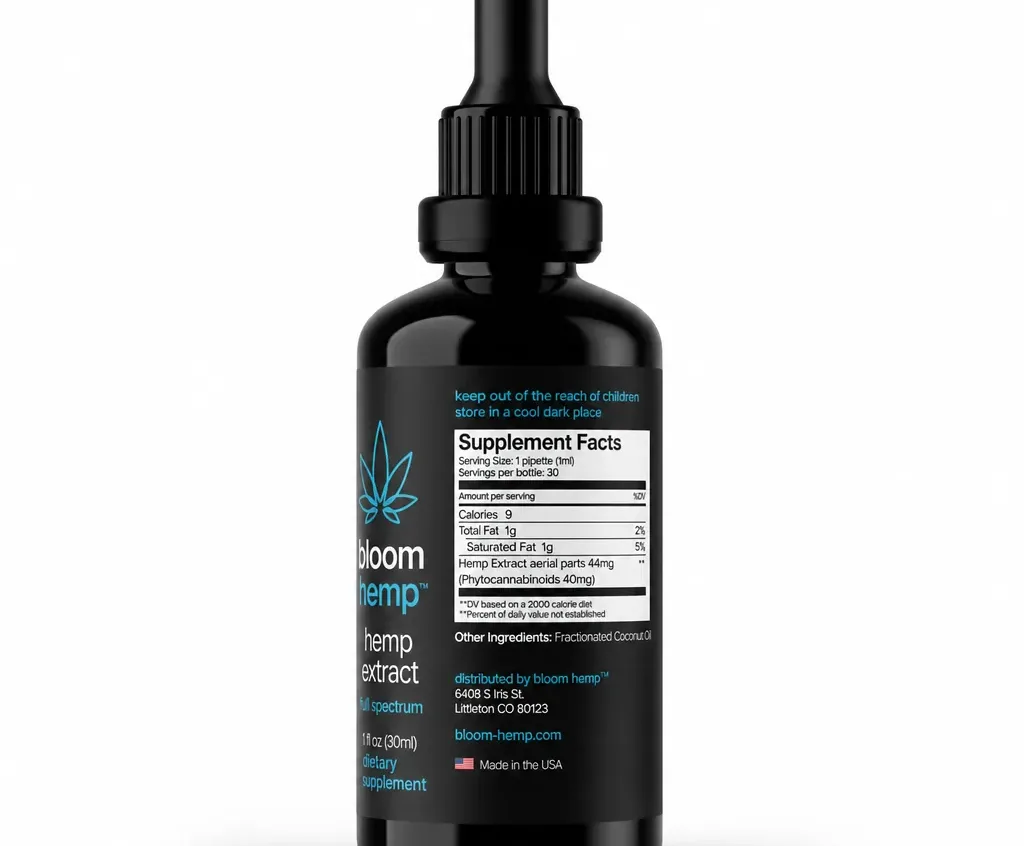 Bloom Hemp Fundamental Zero THC Natural Tincture image 4